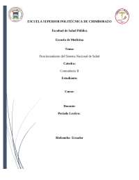 Sistema nacional de salud del Ecuador