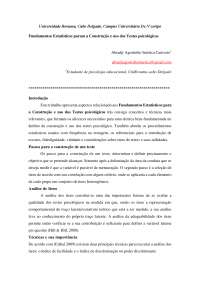 fundamento estatístico para a construção de um teste psicometrico