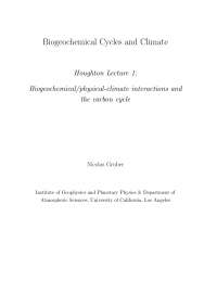 Biogeochemical/physical-climate interactions and the carbon cycle - Docsity