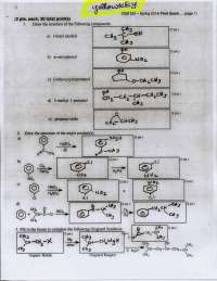 Organic Chemistry II First Exam with Solved Problems | 2014 | CEM 252