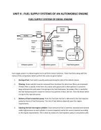 Fuel supply System II
