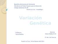 Variación genetica humana - Docsity