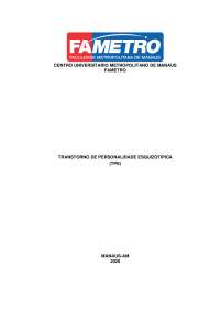 Transtorno de personalidade Esquizotipica