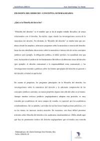 Filosofía del Derecho: Concepto y Generalidades