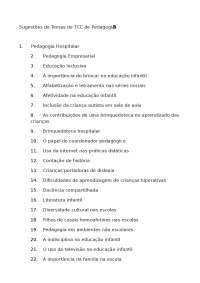 Temas TCC pedagogia - Docsity