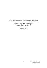 etudes et essais des mecanique des sols