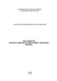 relatorio unopar pedagogia licenciatura