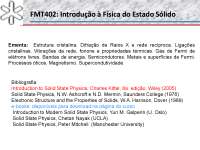 Fisica do estado solido