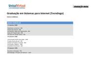 Currículo do curso de tecnologia em sistemas para internet
