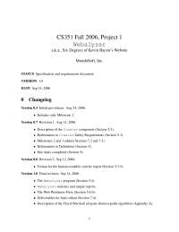 Design of Large Programs: project 1 | CS 351L - Docsity