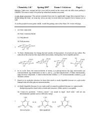 Solved Problems on Organic Chemistry Exam 1 | CHEM 14C - Docsity