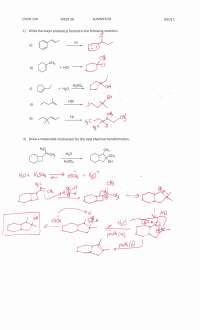 Organic Chemistry Exam with Solved Exercises | CHEM 14D - Docsity