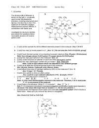 Solutions to Organic Chemistry Midterm Exam 1 | CHEM 14C - Docsity