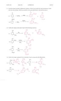 Organic Chemistry Practice Questions with Solutions | CHEM 14D - Docsity