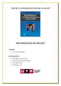 Wilson's Methodology