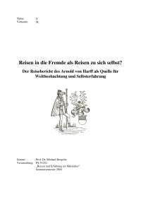 Reisen in die Fremde als Reisen zu sich selbst?