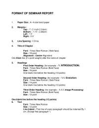 Technical Report and Related PPT