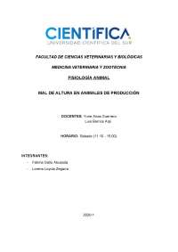 Mal de altura en animales de producción