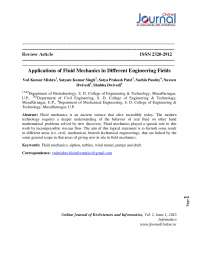 application of fluid dynamics