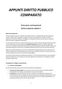 eCampus SERVIZI GIURIDICI - DIRITTO PUBBLICO COMPARATO - Riassunto