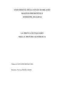 la prova di italiano nella maturità austriaca