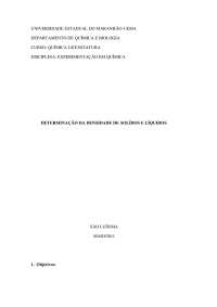 Determinação da densidade