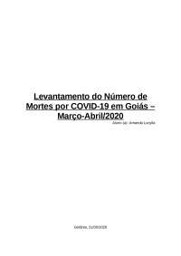 Relatório de Mortes por COVID-19 em Goiás: Março-Abril de 2020