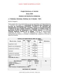 Modelo de proposta de energia solar