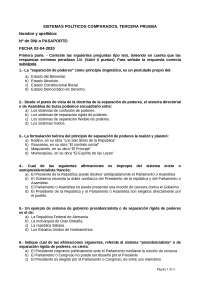 Examen Tercer Parcial Sistemas Políticos Comprados 2019/2020
