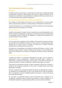 TEMA 2. Aproximaciones económicas a la empresa