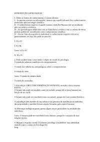 Introdução a psicologia