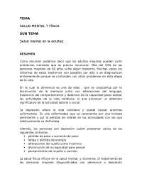 psicologia salud mental adultez