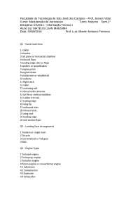 Exercícios de Identificação de Partes de Aeronaves - EAA011