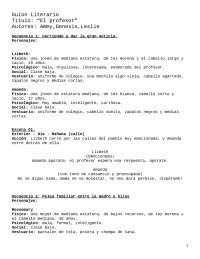Guion Literario de un cortometraje