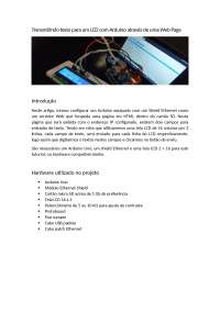 Transmitindo texto para um LCD com Arduino via web
