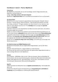 Zusammenfassung Kunst Abitur - Objektkunst