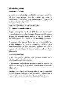 Tema 15: la prueba en el proceso penal - Docsity