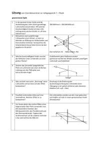Lösung zum Grundwissenstest Physik für die Jahrgangsstufe 7