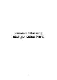 Zusammenfassung Biologie Abi NRW