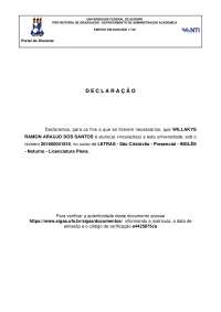 Declaraçao de vinculo da universidade federal de sergipe