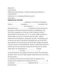 Modelo Escrito Prescripcion Transito Docsity