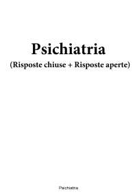 Psichiatria - Paniere compilato eCampus
