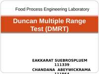 Duncan Multiple Range Test