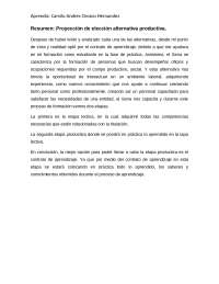 Elección alternativa productiva - SENA