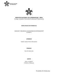 Portafolio de evidencias - SENA