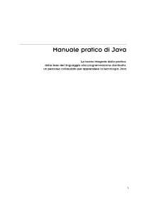 Programmazione in java | Appunti di Programmazione Java - Docsity