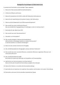 Prüfungsfragen Biologische Psychologie SS 2019