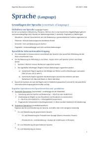 Zusammenfassung Kognitive Neurowissenschaft:Language