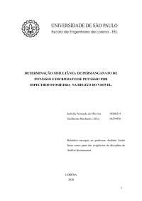 Relatório experimental de análise instrumental