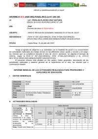 informe mensual  de mes de julio